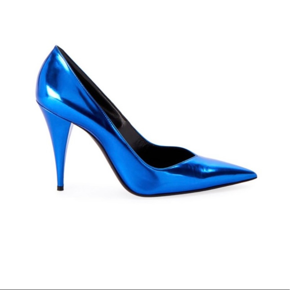 Saint Laurent Women’s Kiki 100 Metallic Pumps